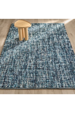 Tapis en laine - Bleu