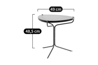 Bout de canapé Lazzi - 49 x 48,5 x 49 cm