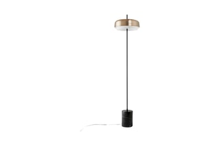 Lampadaire LED - Noir et doré - 8 W