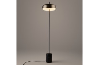 Lampadaire LED - Noir et doré - 8 W