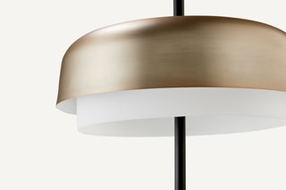Lampadaire LED - Noir et doré - 8 W