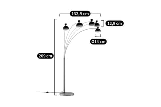 Ledstaanlamp - Goudkleurig en Zwart - 25 W