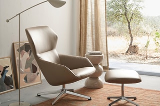 Fauteuil Archie - Taupe - Revêtement en cuir