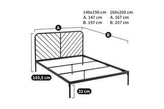 Lit Anda - Couchage 140 x 190 cm