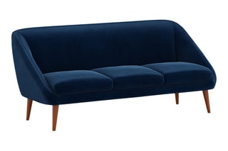 Canapé Séméon - Bleu foncé - 3 places - En polyester