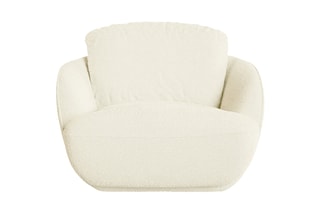 Fauteuil Alpine - Ecru - En tissu bouclette