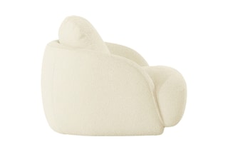 Fauteuil Alpine - Ecru - En tissu bouclette