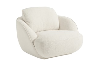 Fauteuil Alpine - Ecru - En tissu bouclette