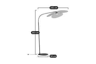 Lampadaire LED - Noir et beige - 10 W