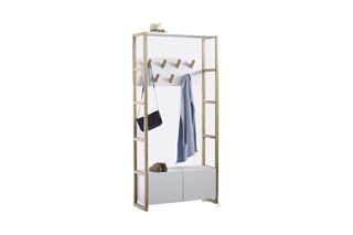 Vestiaire compo 2 portes en chêne naturel massif Compo - 90 x 190 x 33 cm