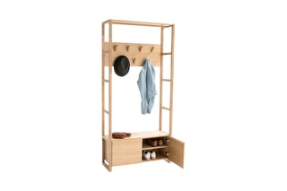 Vestiaire compo 2 portes en chêne naturel massif Compo - 90 x 190 x 33 cm