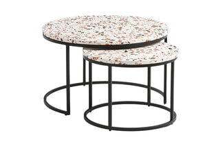 2 Bijzettafels Hervé - 50 x 37/ 70 x 42 cm
