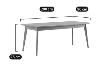 Table à manger en chêne massif Biface - 200 x 75 x 90 cm