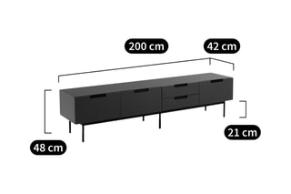 Meubles TV 2 tiroirs Treno - 200 x 48 x 42 cm