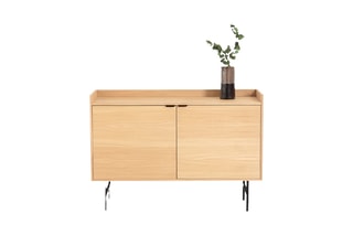 Buffet 2 portes - Naturel - 130 x 90 x 40 cm
