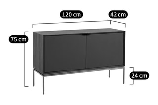 Buffet 2 portes Delina - 120 x 75 x 42 cm