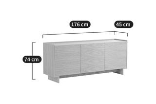 Buffet 3 portes Denho - En chêne - 176 x 74 x 45 cm