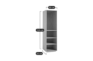 Dressing 1 porte Johanez - 60 x 55 x 214  cm