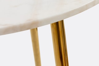 Tafel met Witmarmeren Blad Luxore - 110 x 75 x 110 cm