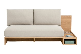 Canapé droit Essena - Ecru - 2 places - En polyester