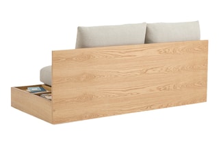 Canapé droit Essena - Ecru - 2 places - En polyester
