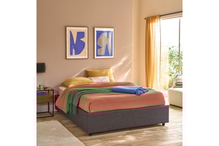 Lit coffre avec sommier Papilla - Couchage 140 x 190 cm