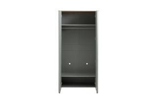 Armoire 2 portes en chêne massif Eugène - 96,4 x 200 x 57,2 cm