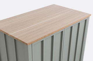 Armoire 2 portes en chêne massif Eugène - 96,4 x 200 x 57,2 cm
