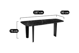 Table à manger Dolmena - 187 x 75 x 90 cm