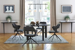 Table en bois marbre Dolmena - 140 x 75 cm