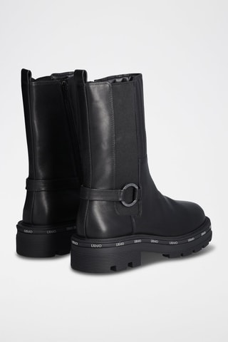 Botins em couro de touro Taylor  Preto