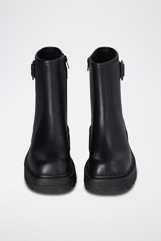 Botins em couro Annika - Preto