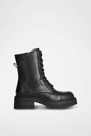Botins em couro Annika - Preto