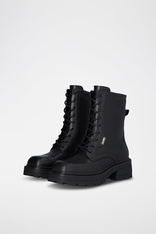 Botins em couro Annika - Preto