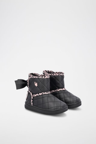 Botins Alicia Preto e rosa