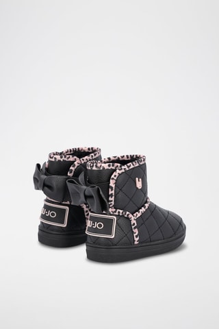 Botins Alicia Preto e rosa