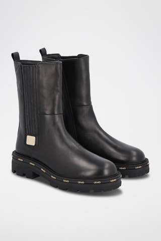 Botins em couro de touro Tailor Preto
