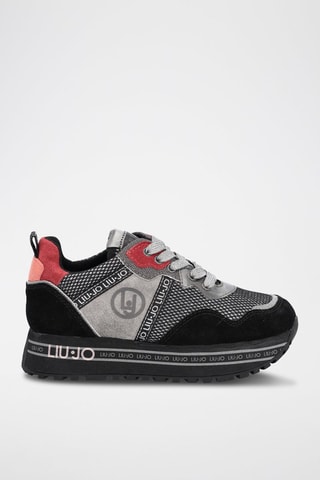 Stierenleren Sneakers Wonder Zwart en Grijs