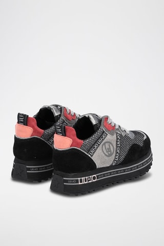 Stierenleren Sneakers Wonder Zwart en Grijs