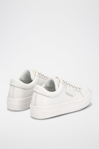 Stierenleren Sneakers Alicia Wit