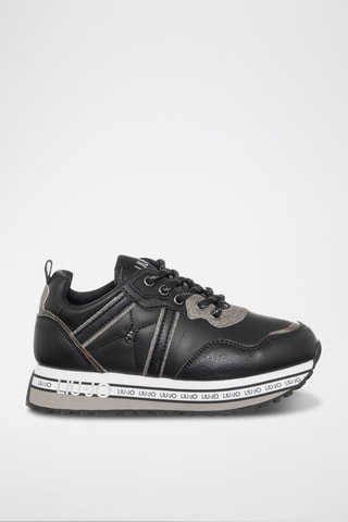Stierenleren Platform Sneakers Wonder 
Zwart