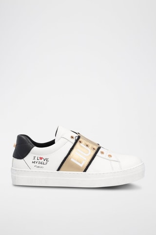 Sneakers Alicia Branco e dourado