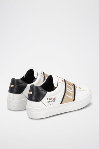 Sneakers Alicia Branco e dourado
