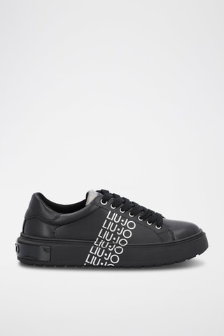 Sneakers em couro de touro Ariel Preto e branco