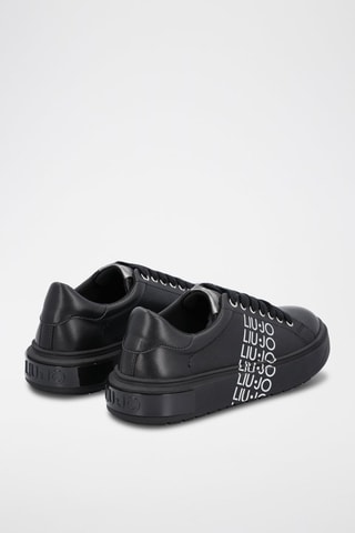 Sneakers em couro de touro Ariel Preto e branco