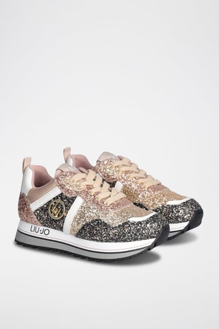 Sapatilhas com plataforma Maxi Wonder  Dourado rosa e preto