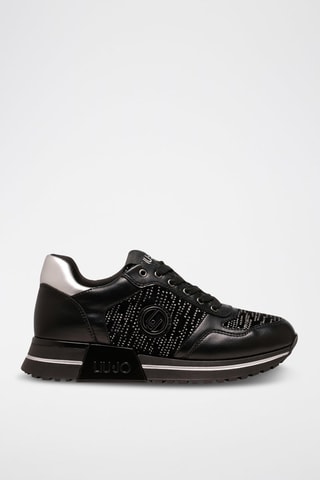 Sapatilhas com plataforma Kiss Preto e prateado