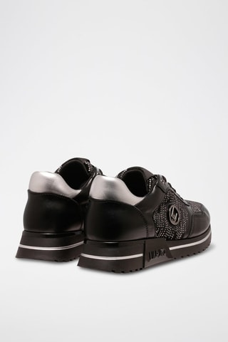 Sapatilhas com plataforma Kiss Preto e prateado