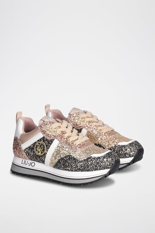 Platform Sneakers Maxi Wonder  Roségoudkleurig en Zwart