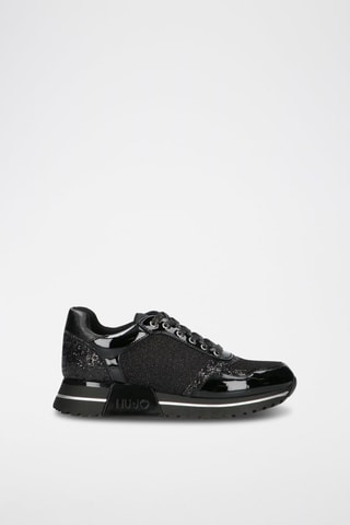 Platform Sneakers Kiss - Zwart en Zilverkleurig